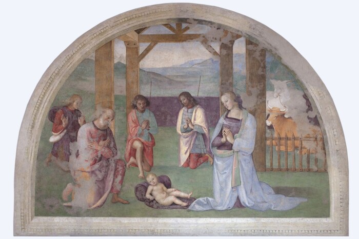 Restauro dell'Adorazione dei Pastori del Perugino